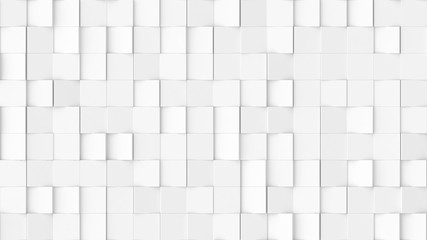 3d rendered texture of rotating tiles on a white background. - obrazy, fototapety, plakaty
