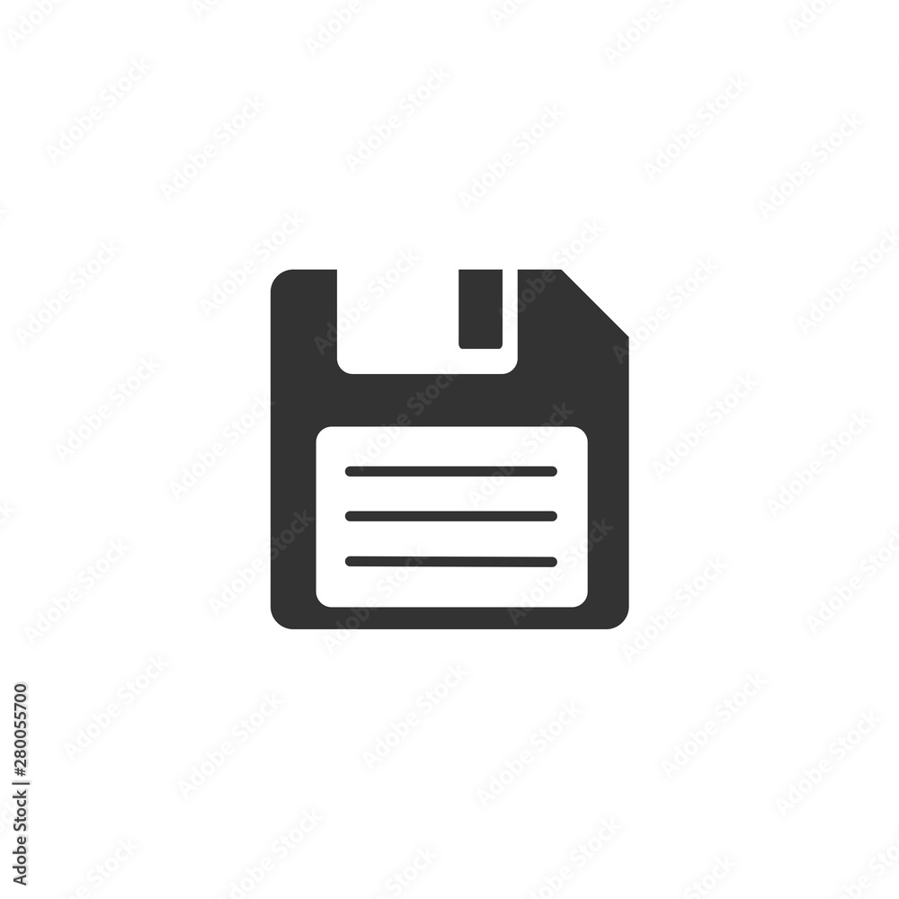 Fototapete floppy disk icon template color editable. diskette symbol vector sign isolated on white background. 