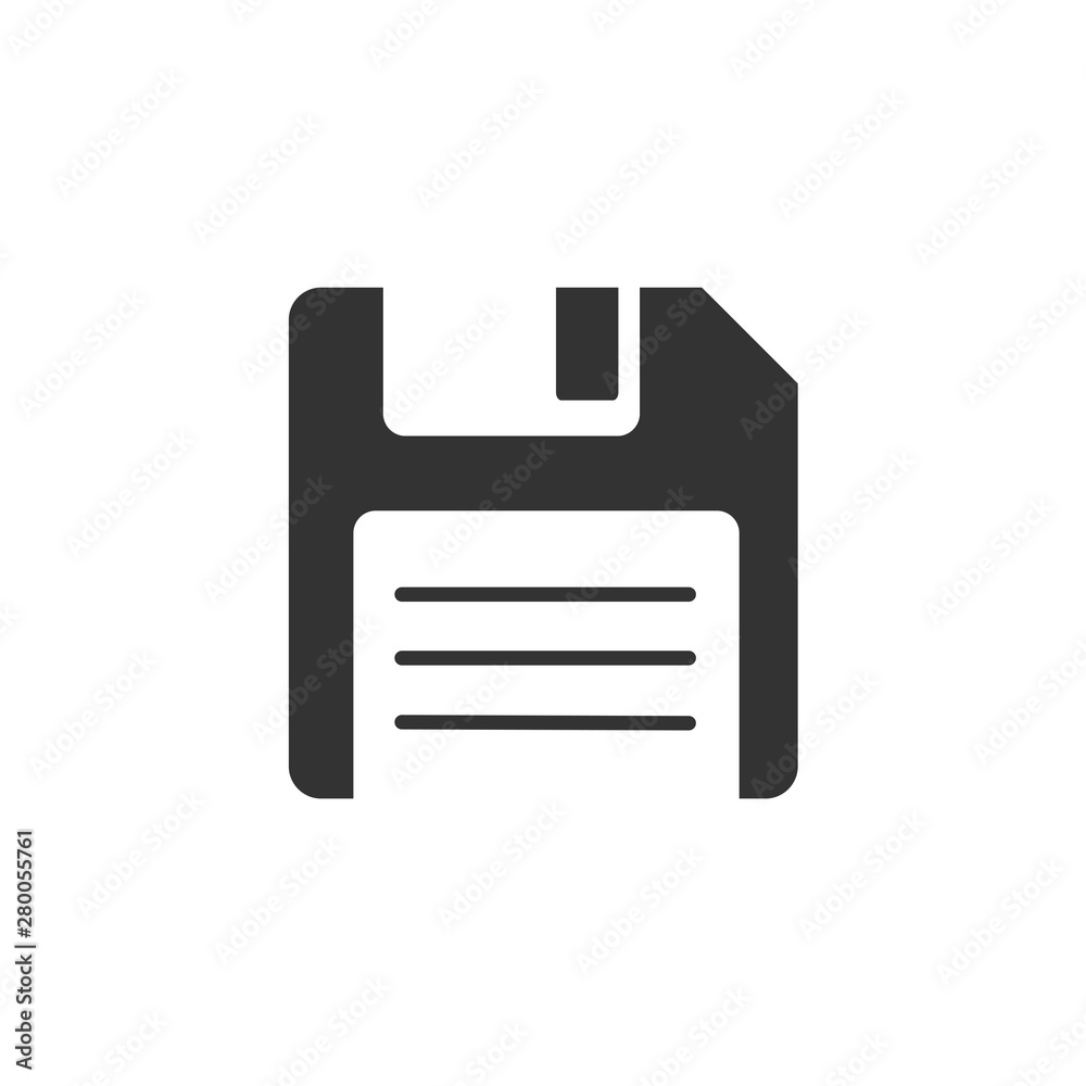 Poster Floppy disk icon template color editable. Diskette symbol vector sign isolated on white background. Save Icon Vector illustration for graphic and web design.