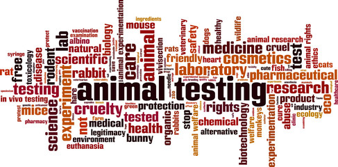 Animal testing word cloud