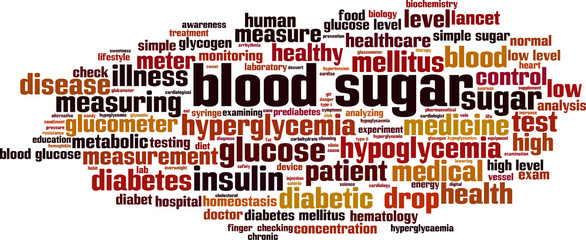 Blood sugar word cloud