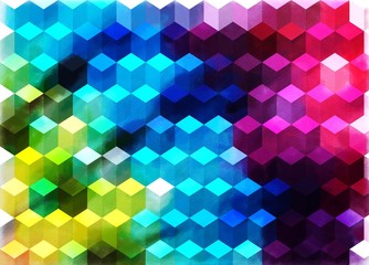 light shine isometric block pattern illustration background