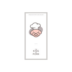 premium grilled pork restaurant flyer poster theme vector