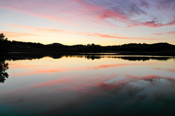 Sunset glue in the Mulan paddock