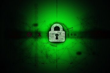 Network & Computer security artwork - green