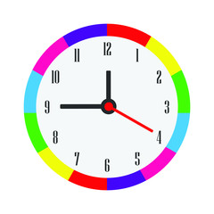 Clock sign icon in flat style. Time management vector illustration on white isolated background. Timer business concept.