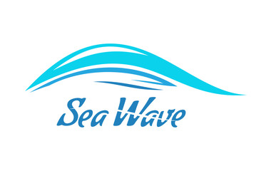 Fototapeta na wymiar Sea wave logo design. Water wave icon