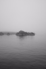 misty morning on the sea