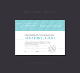 Certificate of Completion. Business document templates. Vector.