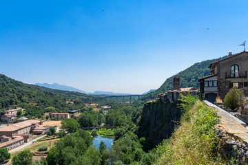 Fototapeta na wymiar Medieval village of Castefollit de la Roca, Catalonia, Spain