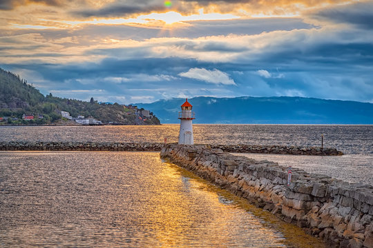 Trondheim Lighthouse at Sunset
