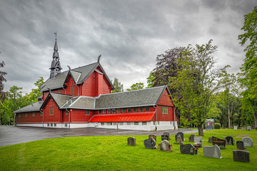 Fototapeta na wymiar Trondheim Tilfredshet Chapel