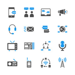 Communication device in glyph icon set.Vector illustration