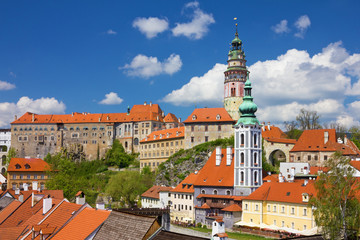 Cesky Krumlov old rural town, Czech Republic.