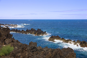 Fototapeta na wymiar Madeira island, Portugal, ocean rock landscape