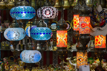 Arabic lamps in Oman, Muscat market