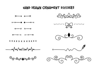Hand drawn dividers set