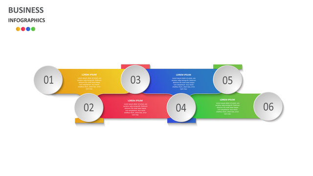 Abstract business infographics in the form of colored figures and steps. EPS 10.