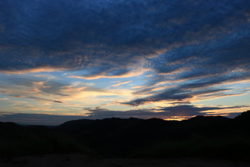 Sunset at te Mountain