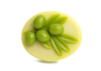 olive soap isolated