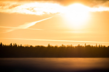 Fototapeta premium Sunset in winter