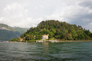 Fototapeta na wymiar Como lake landscape, Italy, Lombardy