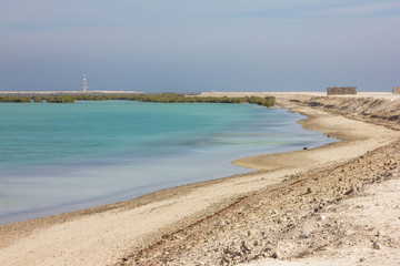 Sea view, United Arab Emirates. Sir Bani Yas island, Abu Dhabi