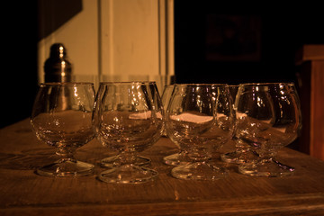 Bar set of glasses