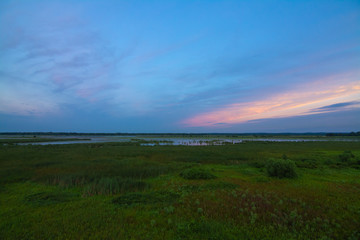 Fototapeta na wymiar Sunrise at Dixon Waterfowl Refuge