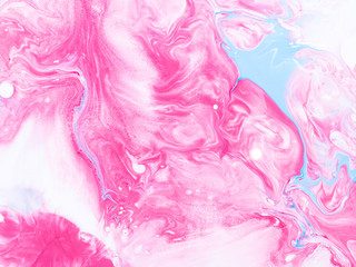 Pink and blue creative abstract painting background.