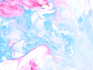 Fototapeta na wymiar Pink and blue creative abstract painting background.