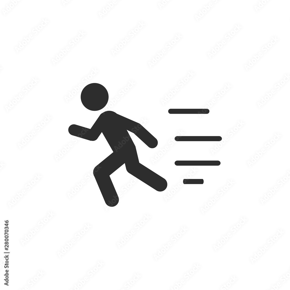 Poster walk icon template color editable. walk symbol vector sign isolated on white background. simple logo