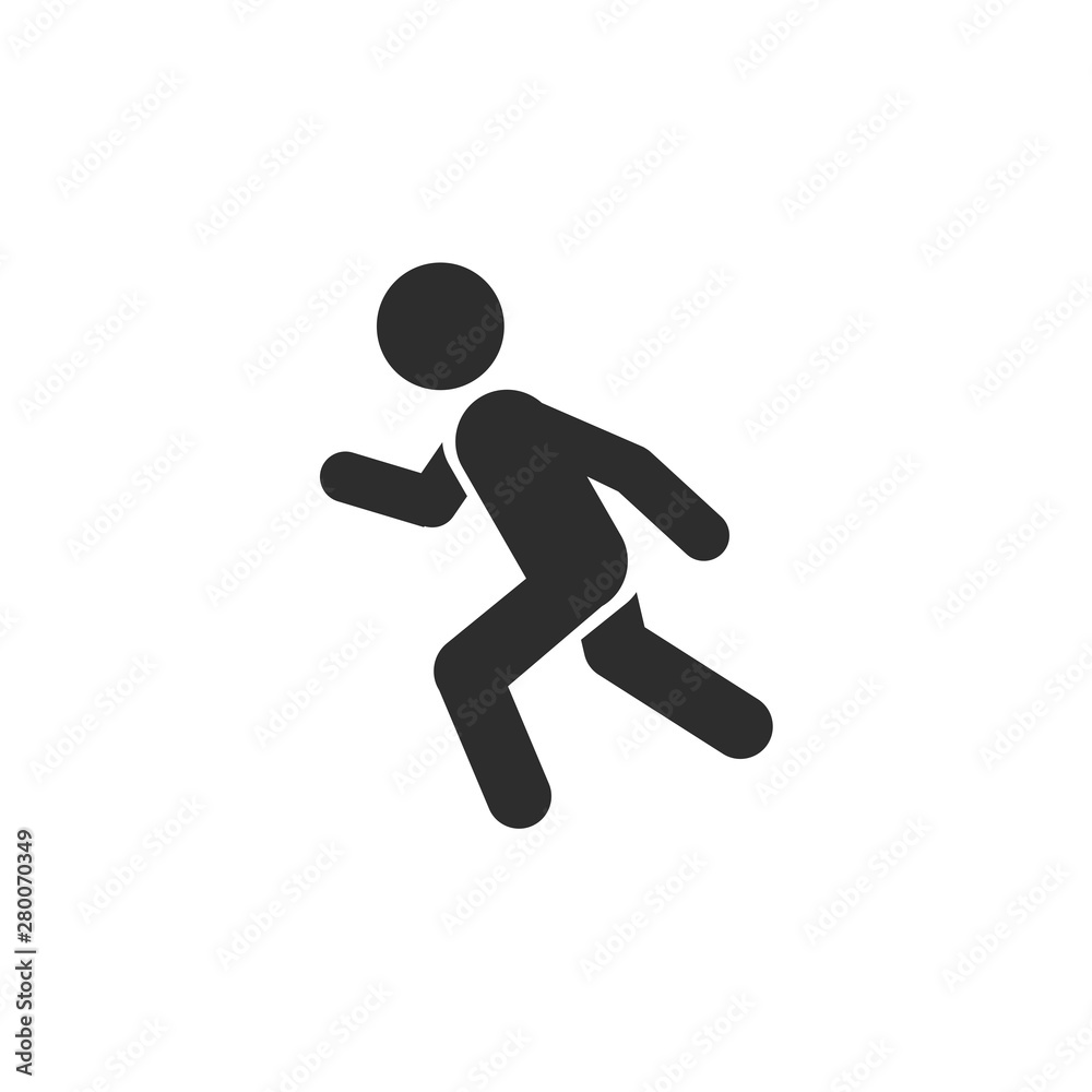 Fototapete walk icon template color editable. walk symbol vector sign isolated on white background. simple logo