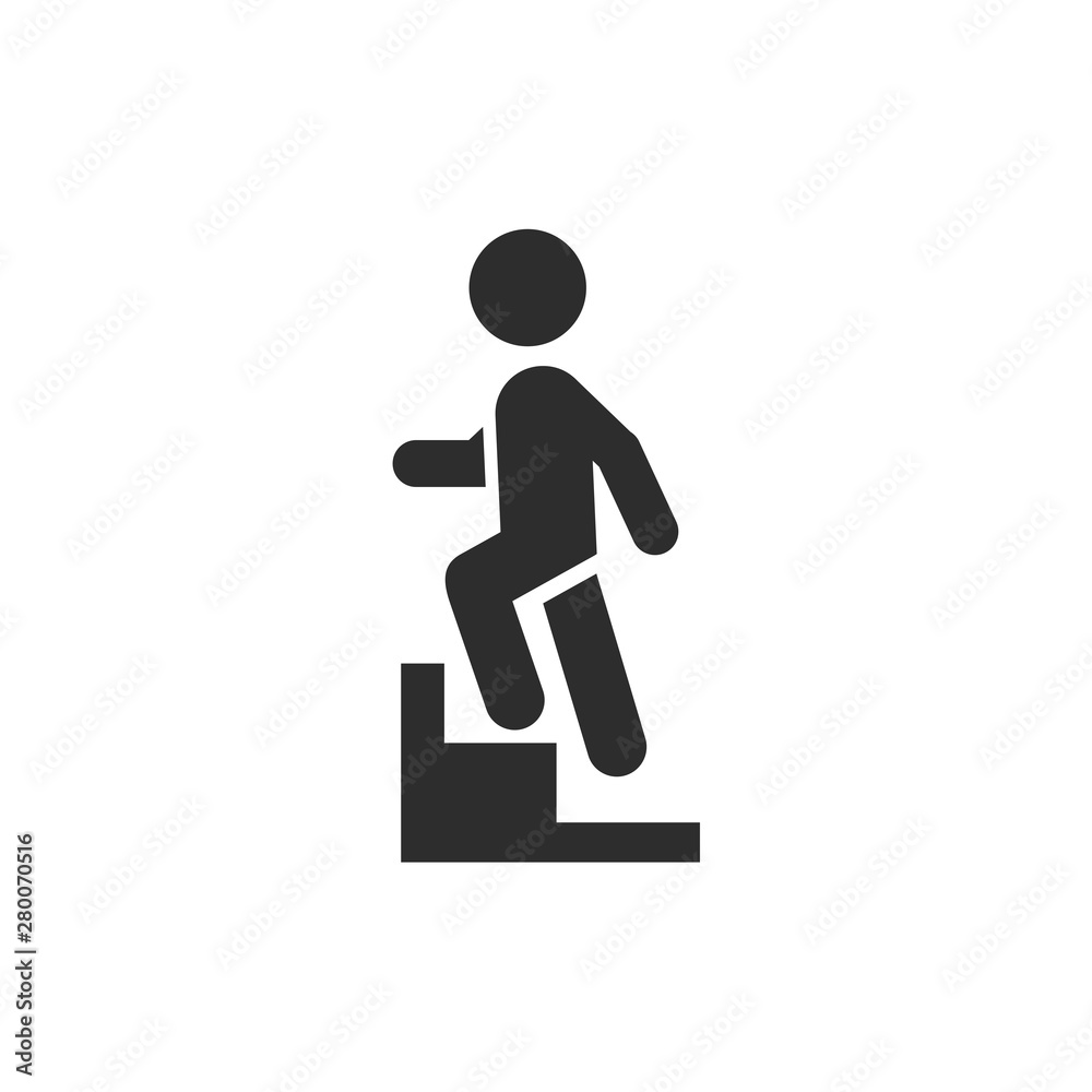 Poster walk icon template color editable. walk symbol vector sign isolated on white background. simple logo