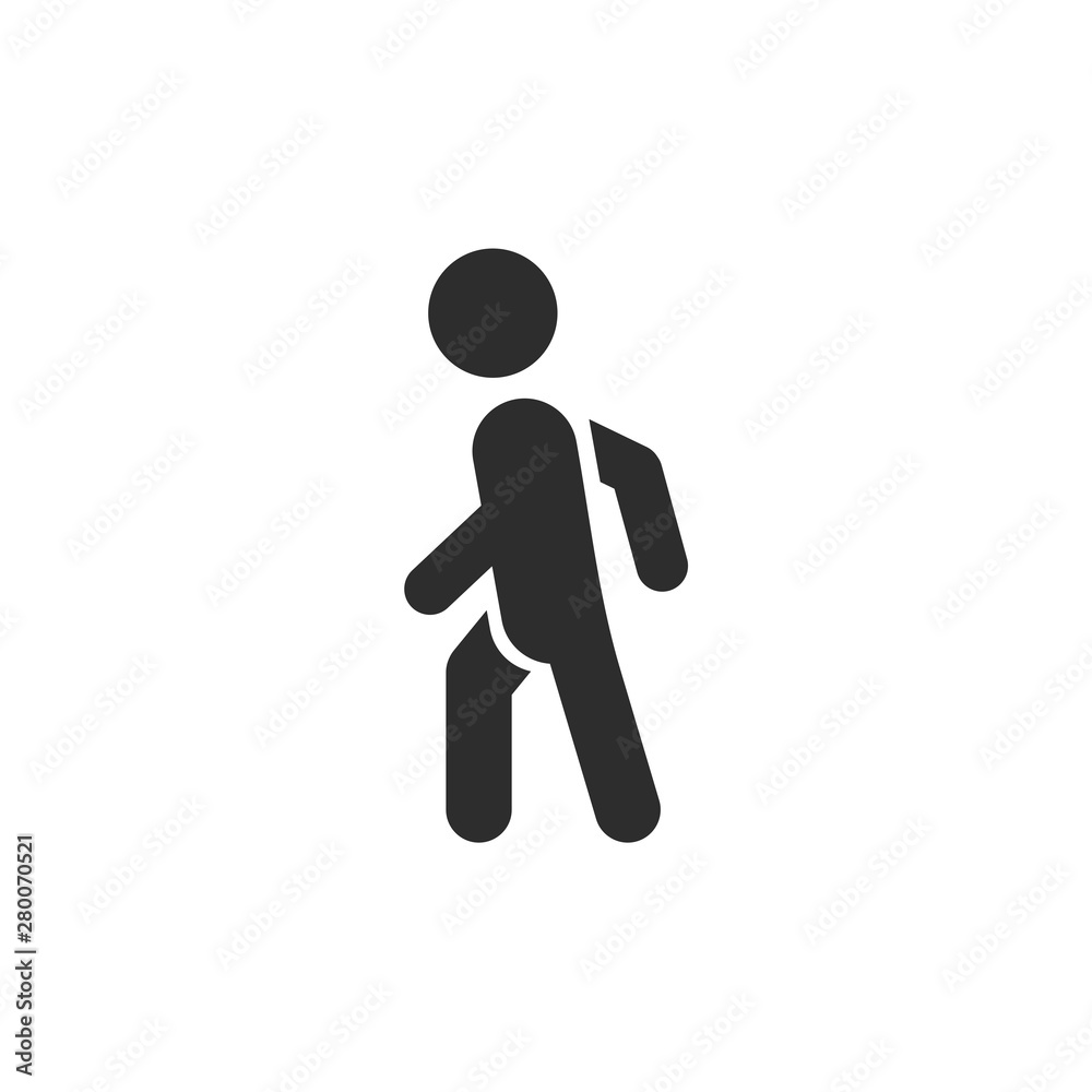Poster walk icon template color editable. walk symbol vector sign isolated on white background. simple logo