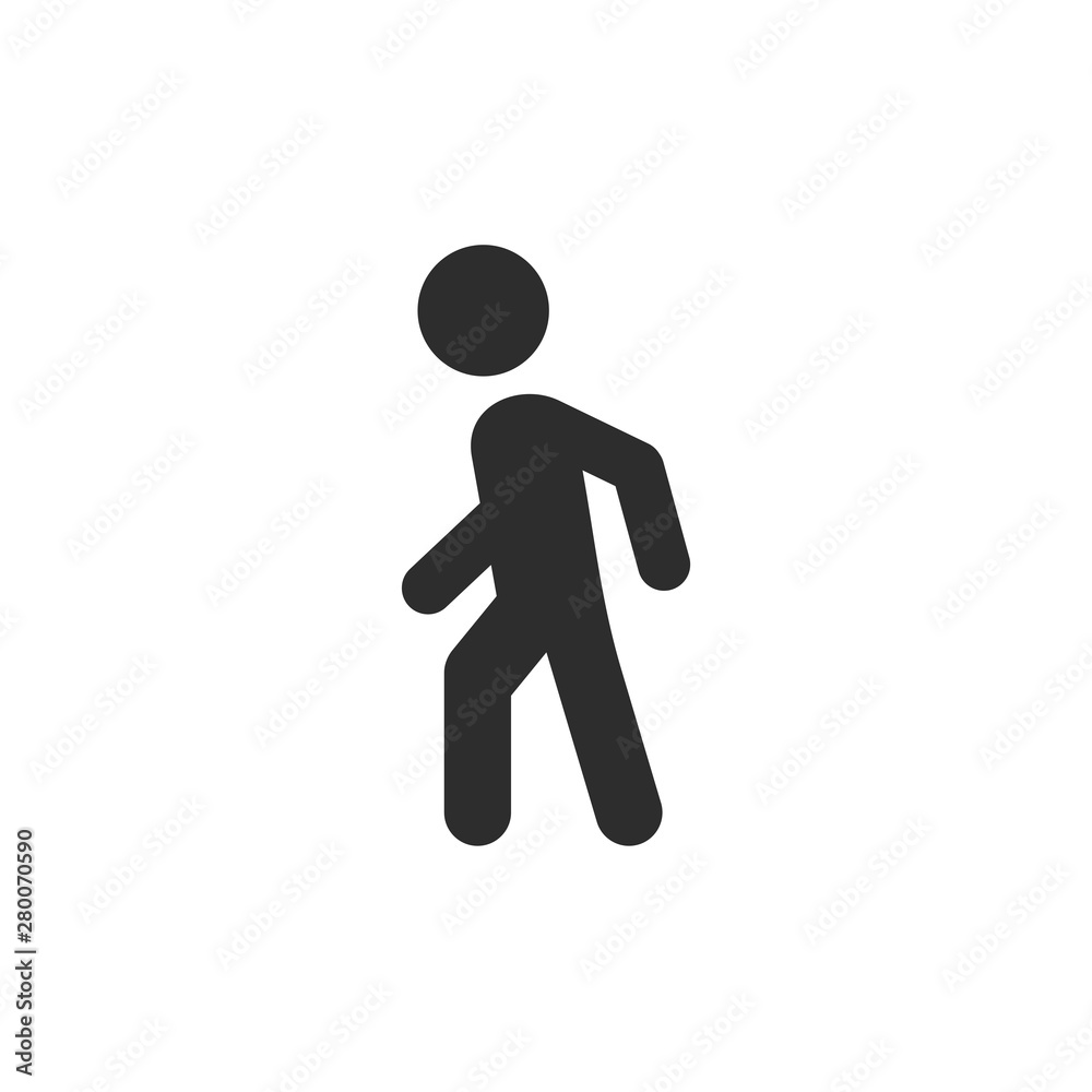 Fototapete walk icon template color editable. walk symbol vector sign isolated on white background. simple logo