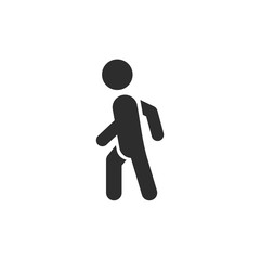 Walk icon template color editable. Walk symbol vector sign isolated on white background. Simple logo vector illustration for graphic and web design.