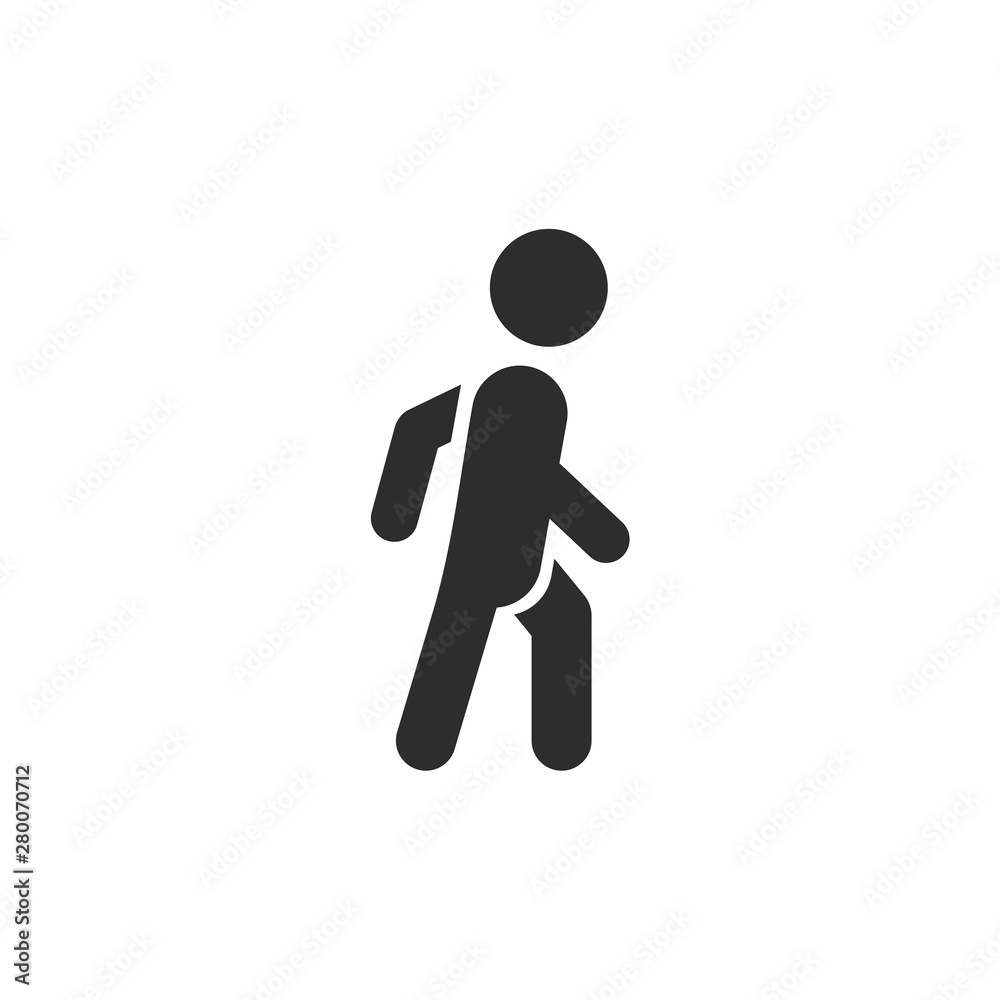 Poster walk icon template color editable. walk symbol vector sign isolated on white background. simple logo