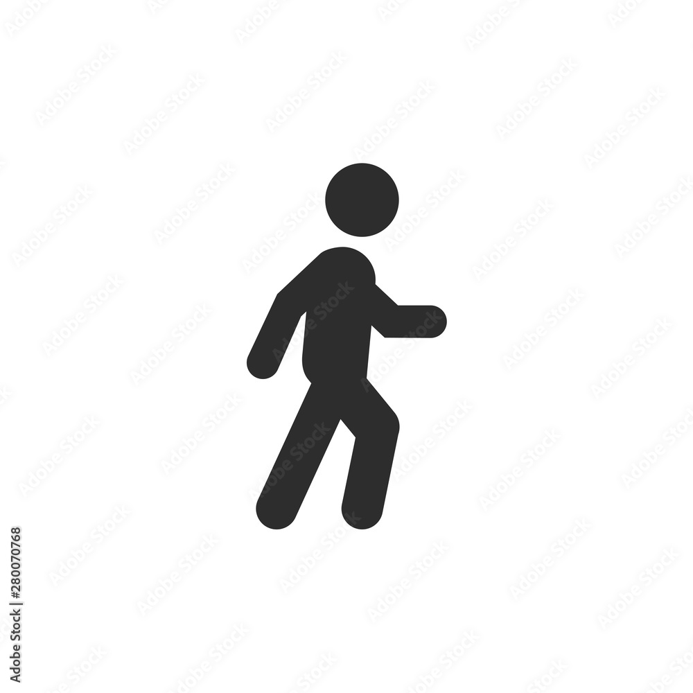 Poster walk icon template color editable. walk symbol vector sign isolated on white background. simple logo