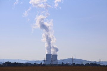 power plant cooling towers steam