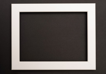 White frame on black background