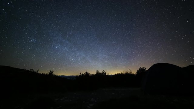 Astrolapse in Montsec, Lleida, Pyrenees, Catalonia, Spain
