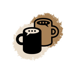 Logo drink and talking concept.