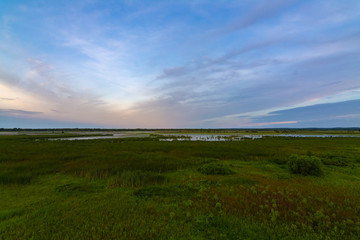 Fototapeta na wymiar Sunrise at Dixon Waterfowl Refuge