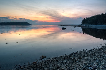 Still waters and tranquility at low tide, Mingan archipelago, Quebec, Canada
