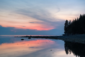 Moment of tranquility at dusk, Mingan, Quebec, Canada