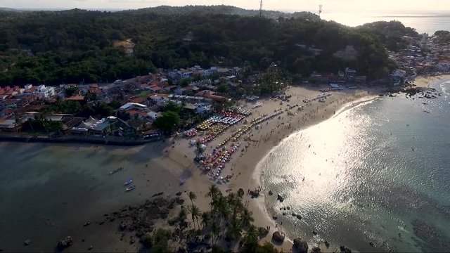 Aerial view of Morro de Sao Paulo, Bahia, Brazil