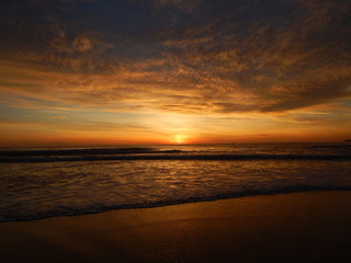 sunset on the beach