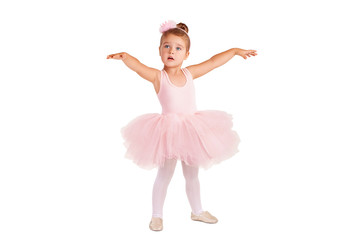 Obraz premium little girl in pink dress 