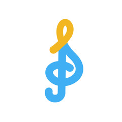 treble clef icon from music and media collection